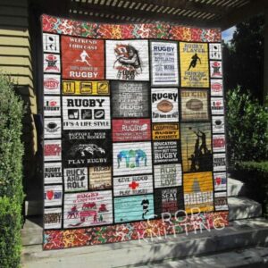 Rugby Quilt Blanket Ver 6  Quilt